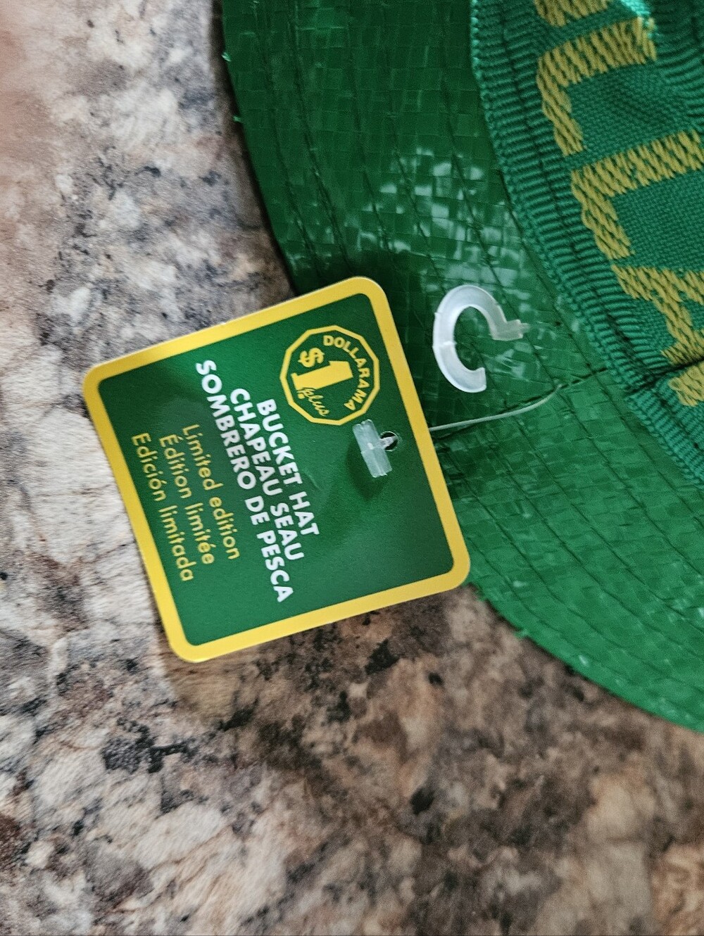 Nwt Green Parachute-Style Bucket Hat - Branded - Picture 2 of 3